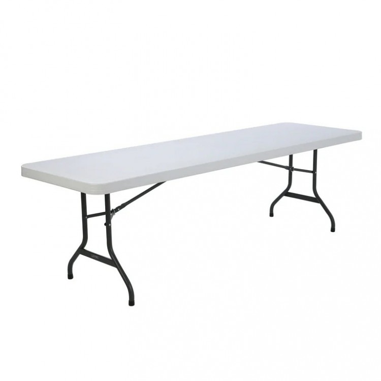 8ft White Foldable Rectangle Table